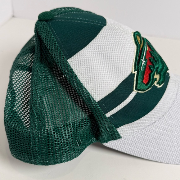 Minnesota Wild Reebok Center Ice Trucker Style Cap Strapback Wild Logo NHL - Picture 5 of 8